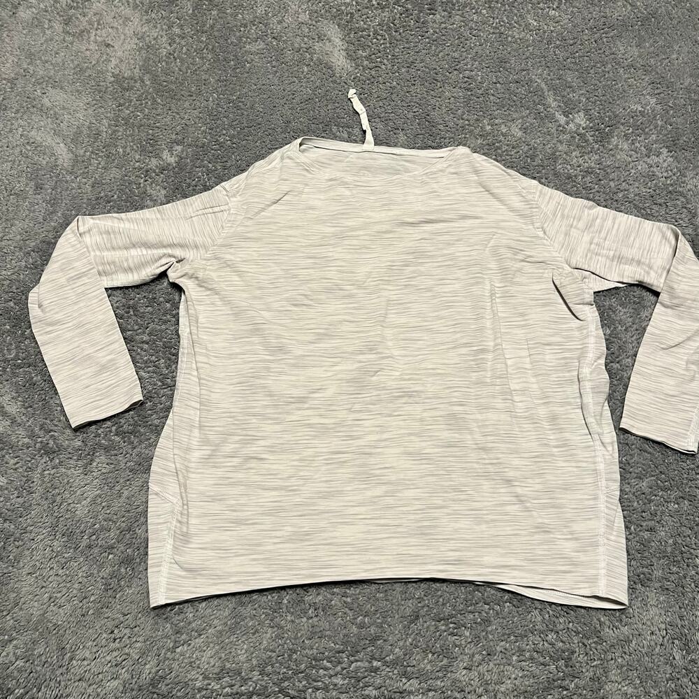 Lululemon Shirt Womens 2 Heather Gray Long Sleeve Oversized